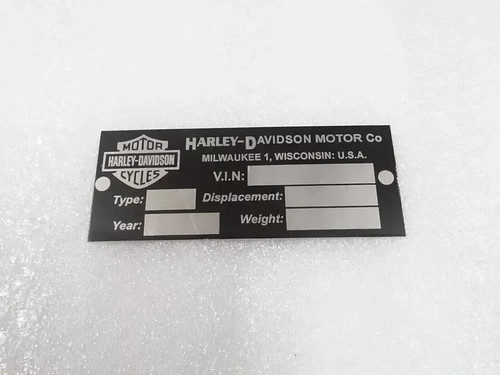 Plaque données pour harley - pour,