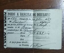 Ticket Pont A Basculé