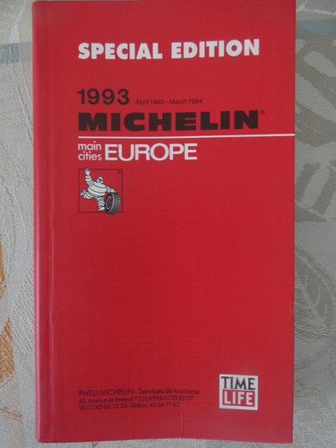 Guide michelin europe 1993 - europe,