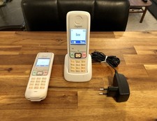 Téléphone Fixe Sans Fil Gigaset A420H - 2 Combinés - Base - Chargeur - Blanc