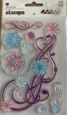 clear stamps tampon transparent Flocons de neige et Arabesques marque Basic Grey