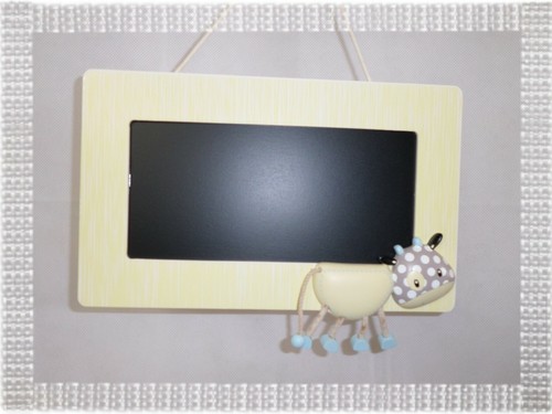 Plaque porte ardoise vache - porte,