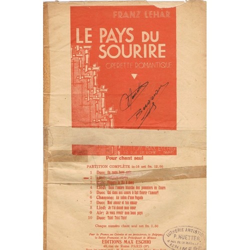 Pays sourire opérette - pays, du