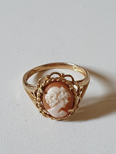 Bague 18k camée g - g, t53
