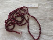 perle vintage en verre sur fil d'origine 350 perles rouge diam 4 / 4.5 mm