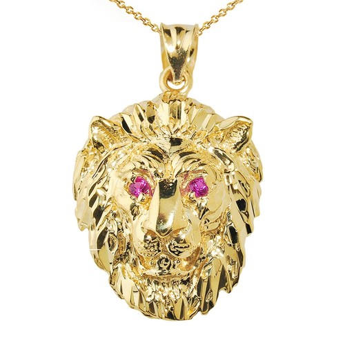 Pendentif lion tête ronde - pendentif,