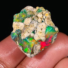 Éthiopien black opal rough , Sec raw, Naturel Ample Pierre Précieuse 29 CT