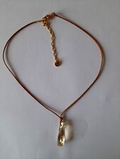 Collier Femme Pendentif Cristal Swarovski ambre