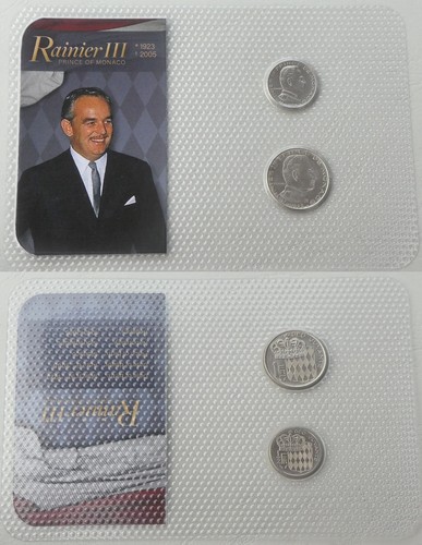 Monaco 1 franc pièces - 1/2, +