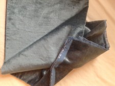 Coupon velours ameublement gris bleu