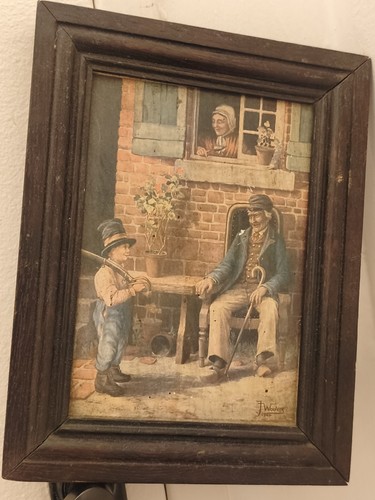 Tableau ancien wouters 1904 - tableau, j.