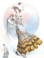 Espagnole Album de Travesti L. Demuylder  Rare litho Art-Déco  Mode