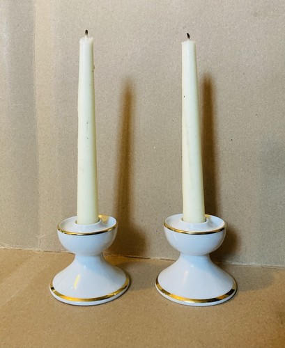 Bougeoirs porcelaine 1960 - porcelaine,