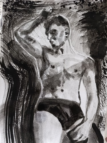 Encre pinceau masculin - encre, et