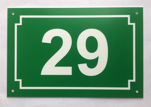 Plaque pvc numero rue de - ou,