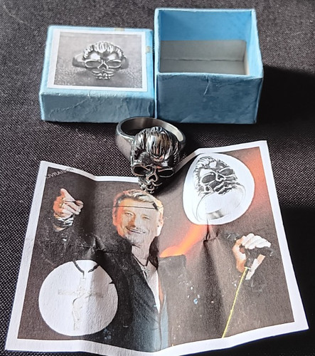 Johnny hallyday bague tête - johnny,