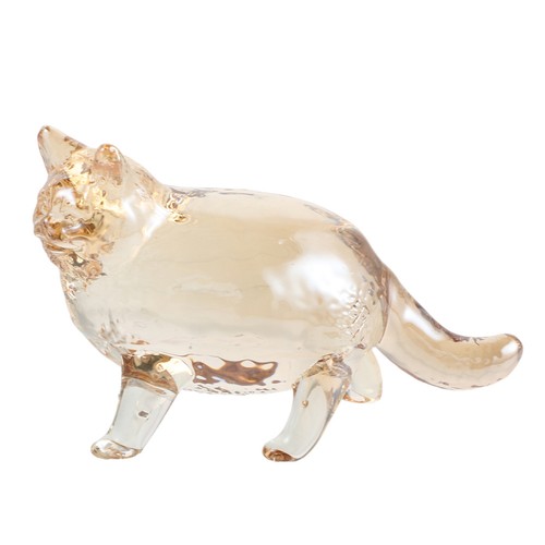 Figurine chat cristal - en,