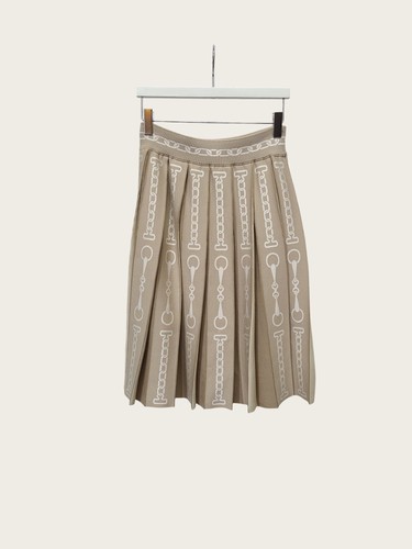 Hermes jupe plissée tricot - en,