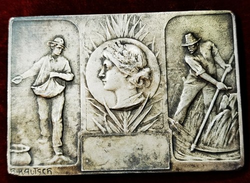 Médaille plaque bronze - bronze, "