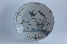 Assiette faïence La Rochelle Oiseau XVIIIe siècle (59977)