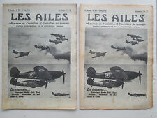 AILES 1938 883 HURRICANE CURTISS A-18 JUVAQUATRE PZL 37 CUB OLAER COMMANDES 