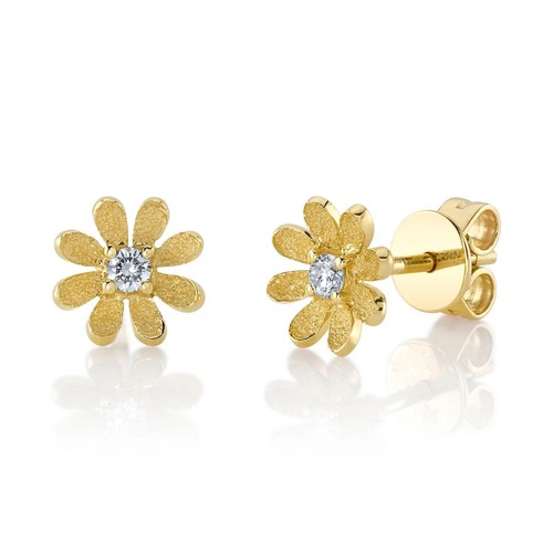 Diamant fleur boucles - fleur,