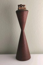 Briquet de table Scandinave Diabolo en teck estampille VB Genuine Teak Norway 