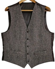 HARRIS TWEED Mens Vest Multi