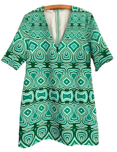 Robe mango mini - verte, motif