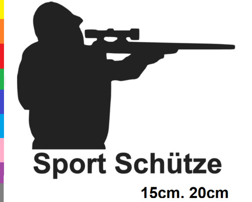 Autocollant tireur sportif - autocollant, de