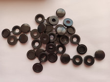 20 cache vis noir avec couvercle trou 5 mm   fini 13 mm
