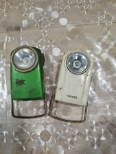 Lot 2 WONDER Lampe de Poch Vert Et Blanche  Vintage 4,5V 3R12 Made in France Jus