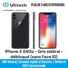 iPhone X 64 Go - Gris sidéral Sans Face ID (Uniquement) Débloqué