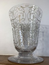 Vase Cristal Gravé Or Modèle « Michelangelo » Baccarat XIXE