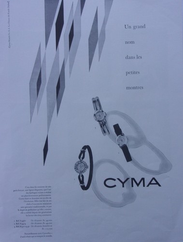 Publicite montres cyma - publicite,