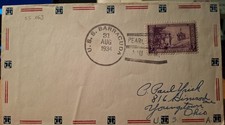 US Navy  postal cancelation stamp U.S.S Barracuda Pearl Harbor (?)  1934
