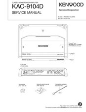 Service Manuel D'Instructions