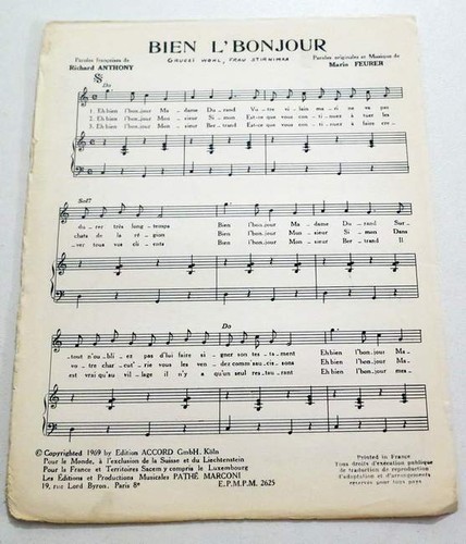 Partition vintage sheet music