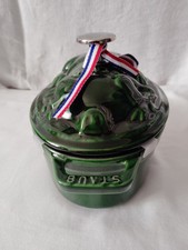 Staub Piggy Cocotte 1 Liter 17 cm Cast Iron Basil Green New In Box 