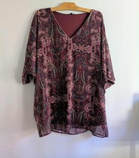Blouse bordeaux polyester doublé T44 J Riu  (2509015)