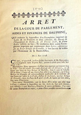 PARLEMENT DU DAUPHINÉ –