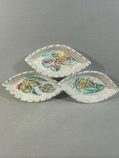 SERVITEURS, RAVIERS APÉRITIF VINTAGE VALLAURIS BORTY 1960 DE FORME NAVETTE