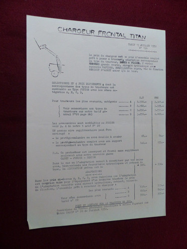 Prospectus catalogue agricole - prospectus,