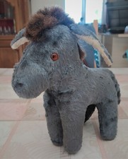 Peluche ancienne - Âne / Mule / Bourricot 