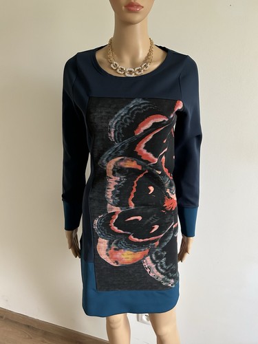 Robe bleue canard - , manches
