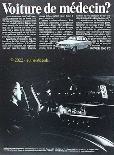 Publicite rover 2000 - publicite,