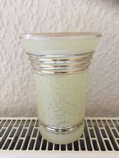 ANCIEN VASE EN VERRE GRANITE AVEC MOTIF vintage année 50/60