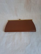 Vintage PORTE-MONNAIE LE TANNEUR En cuir Marron 3 Compartiments