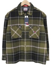 Tommy Hilfiger Brushed Check Hommes Chemise 2XL Surchemise Flanelle Épais Bouton