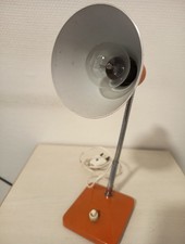 mini Lampe Bureau Articulé Orange Vintage 1970